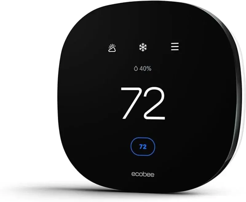 ecobee EB-STATE3LT-02 Lite Connected Wi-Fi Thermostat, 24 V, Humidity, Proximity, Temperature Sensor, Black