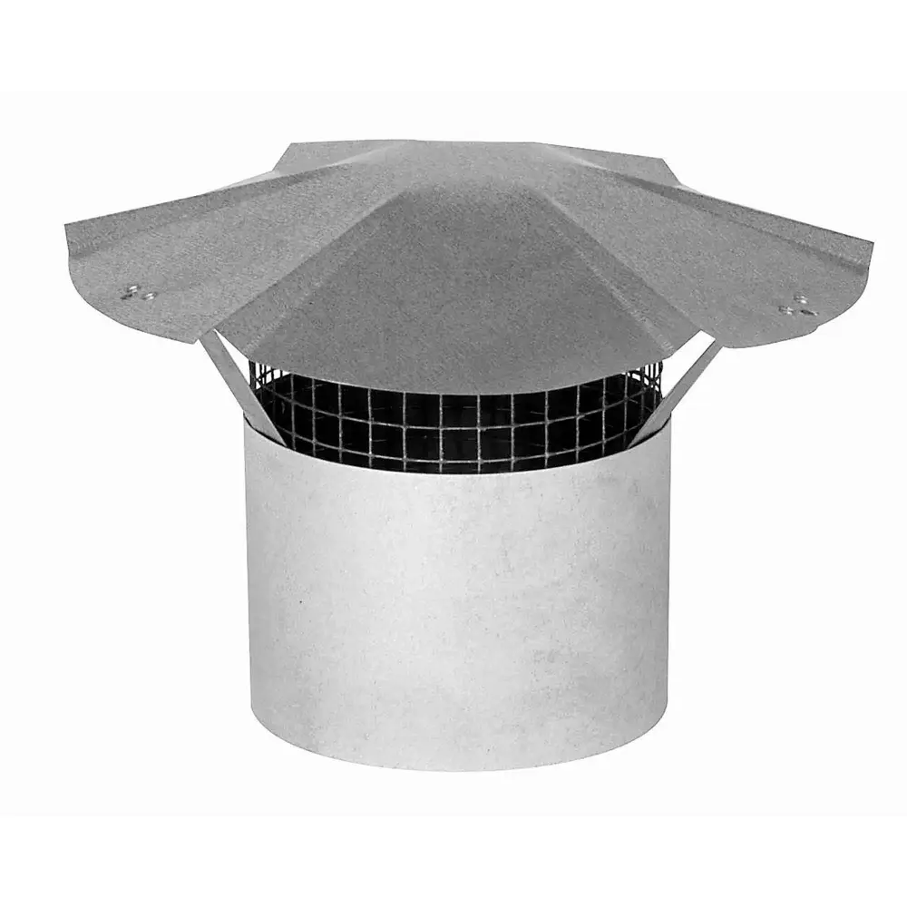 Galvanized Hardened Protective Cap Ventilation Chimney Spark Arrestor, 3"