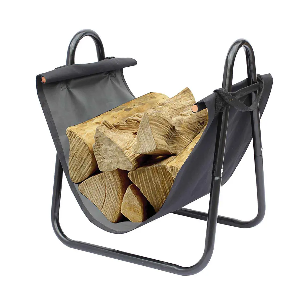 Log Holder Tote Bag, Jet-black