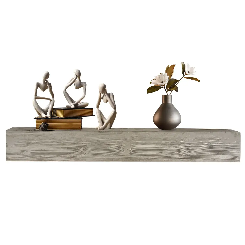 Rustic Wood Fireplace Mantel, Wall-hung & Floating Shelf Home Decor