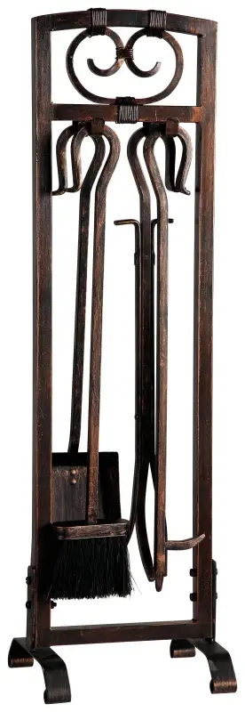 Simple Spaces CPO90501AC3L Fireplace Tool Adjust, Antique Bronze, 5-Piece