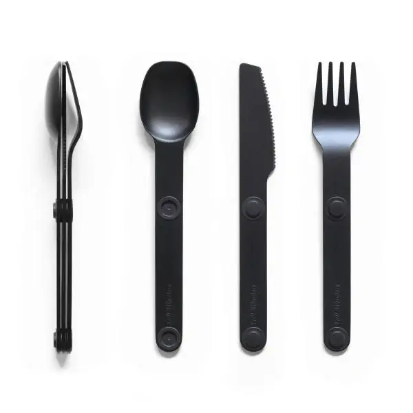 Commercial Grade Full Windsor Magware Magnetic Flatware, Single Set - Jet-black
