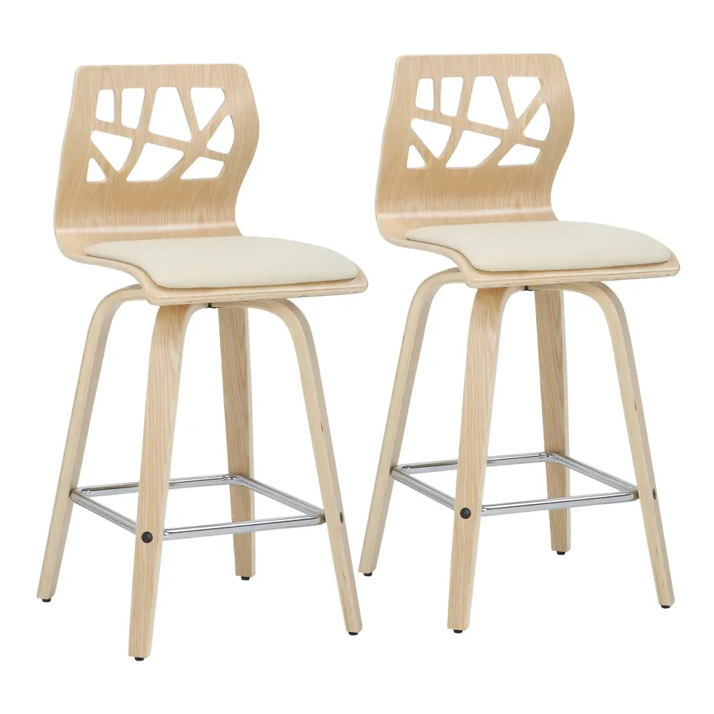 Folia - Mid Century Modern Counter Stool Footrest place 2)