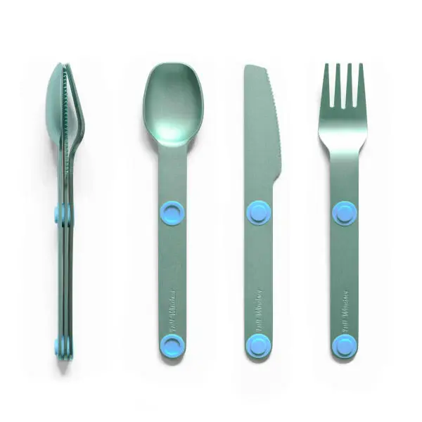 Full Windsor Magware Magnetic Flatware, Single Set - Pool blue