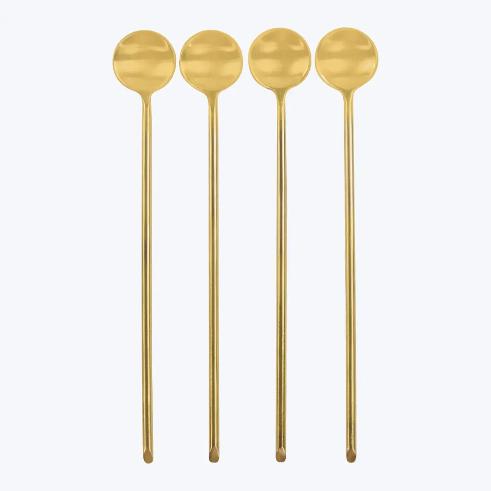 Gold Thin Spoons, Set 4