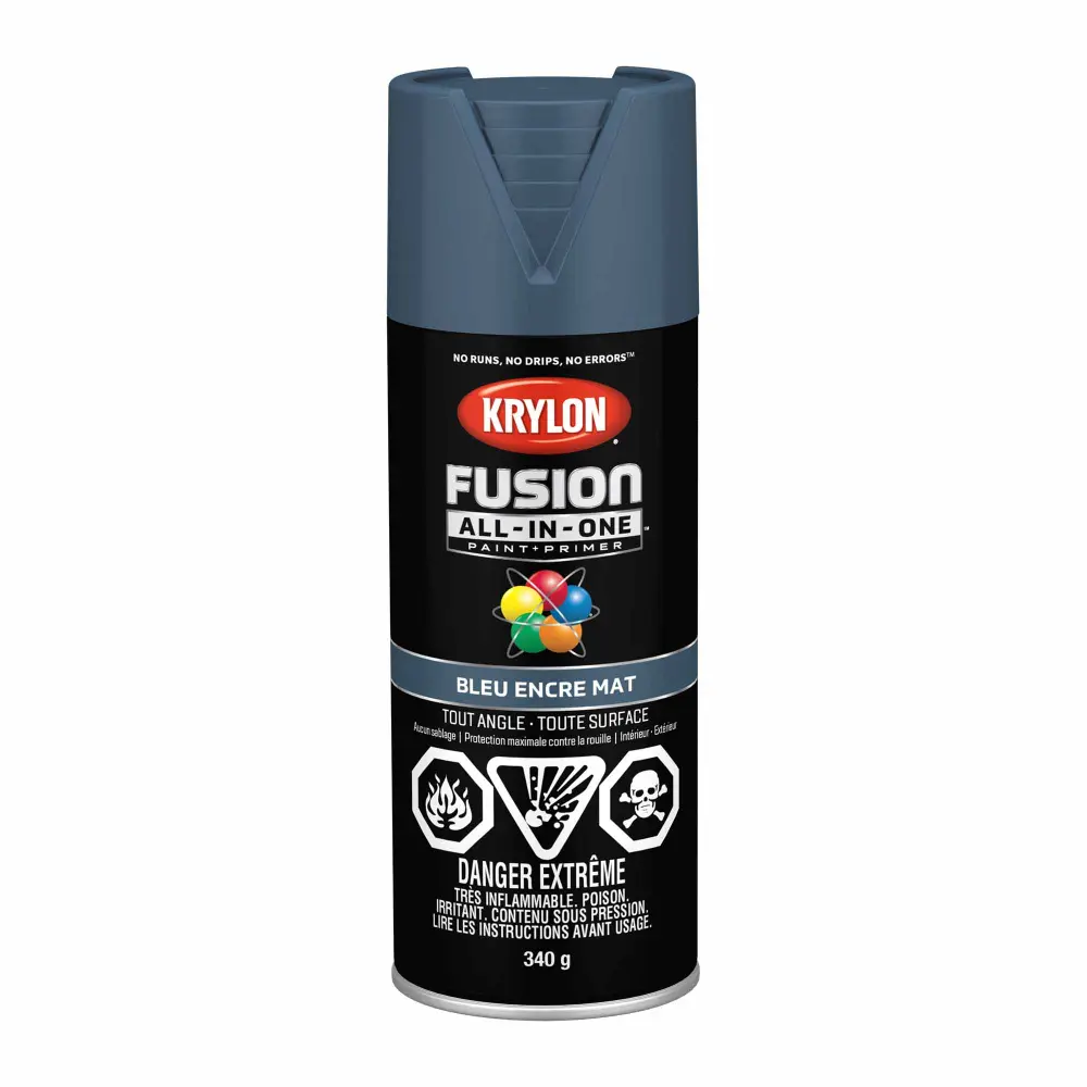 Krylon Fusion All--One Flat Ink Navy, 340 g