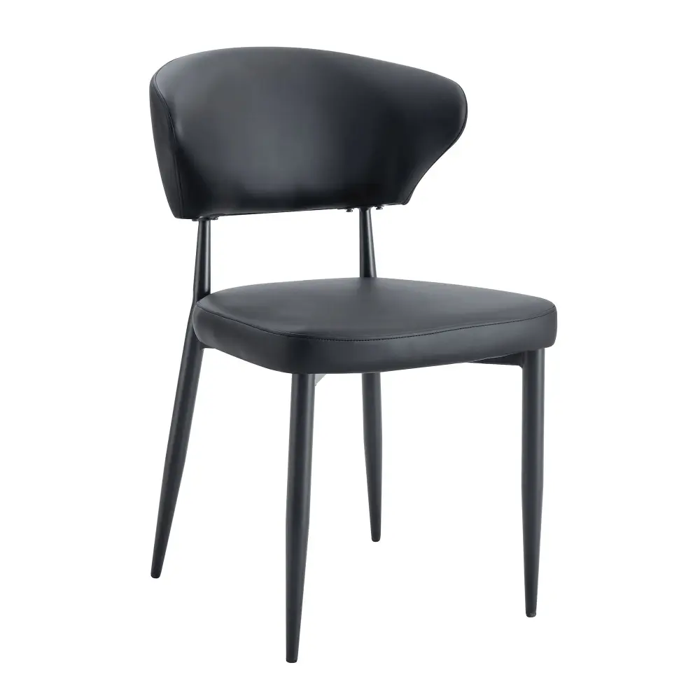 Minimalist Ergonomic Dining Chair Curved Backres (Set 4)
