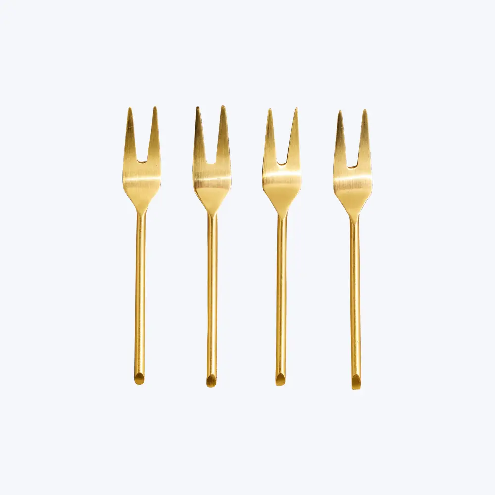 Thin Gold Tiny Forks, Set 4