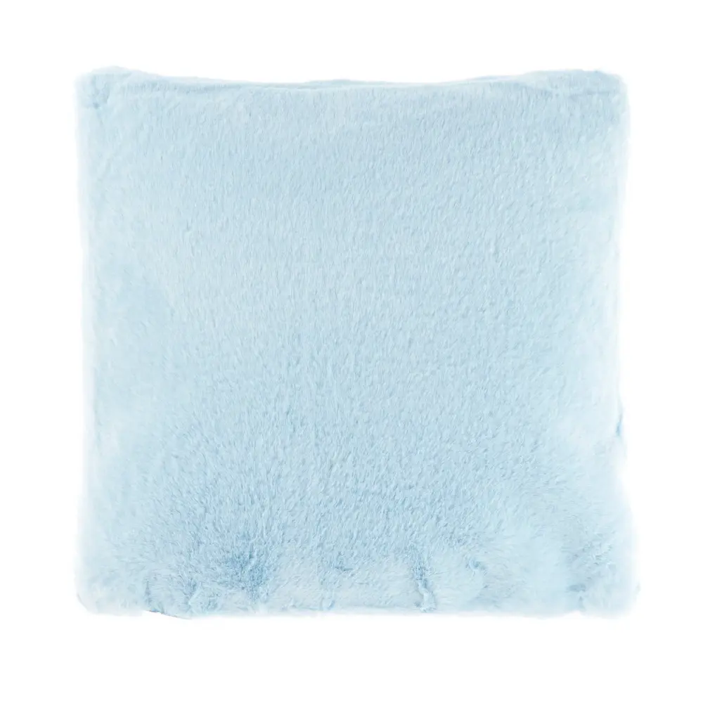 Fur Cushion - Cobalt Hidden Zipper