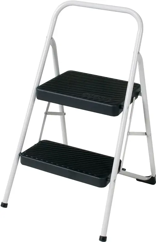 Cosco 11-137 CLGG4 Folding Step Stool, 28.15 H, 200 lb, Steel, Midnight