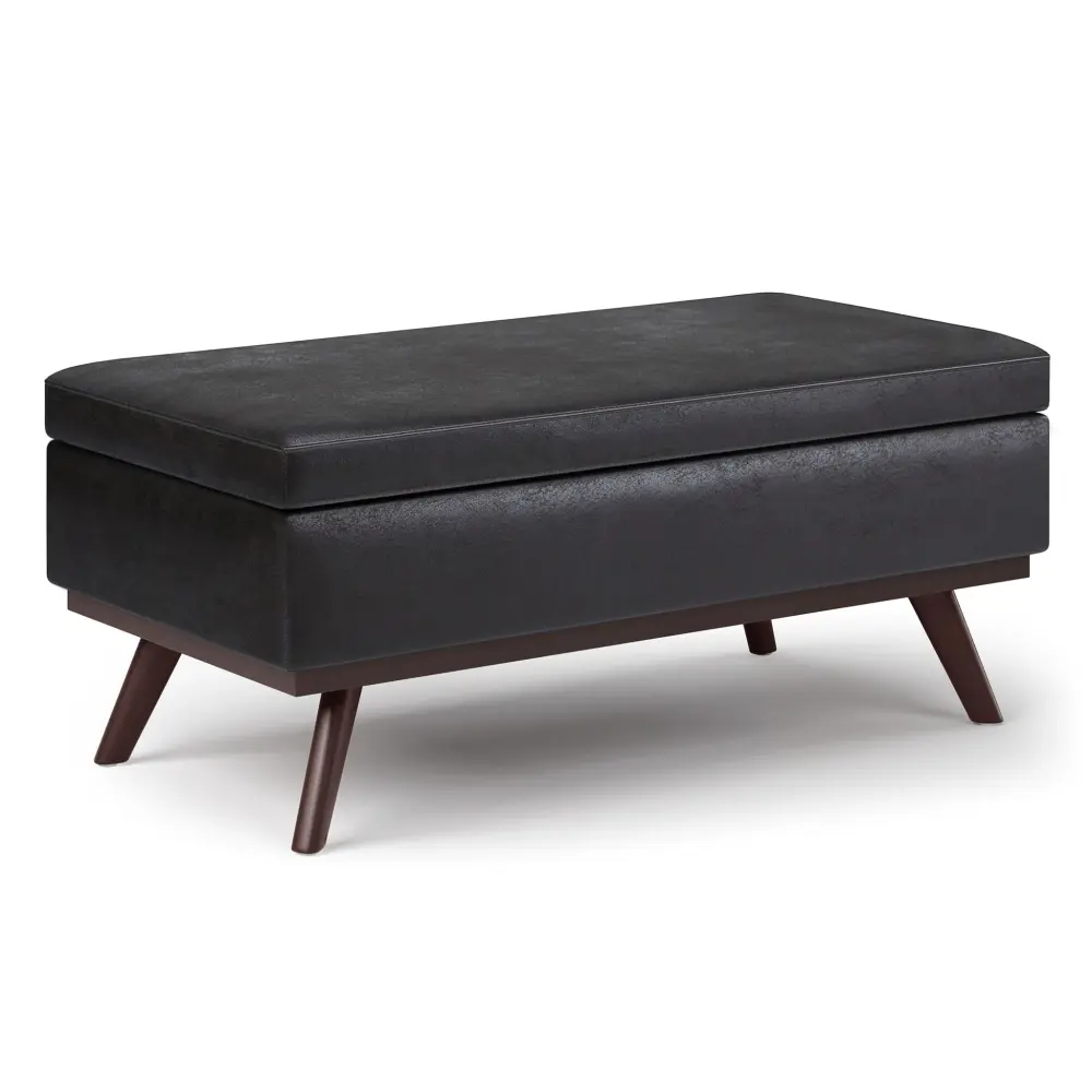 Owen - Lift Top Spacious Coffee Table Storage Ottoman, Mid Century Style