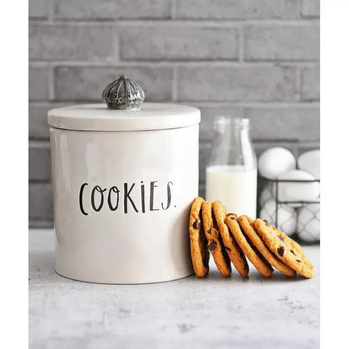 Stem Print Crown Cookie Jar