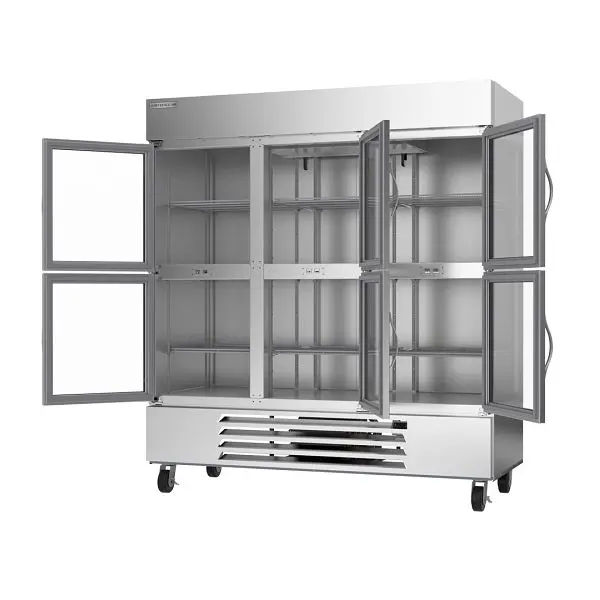 Beverage-Air Contemporary Horizon Series Glass Door Bottom Mount Freezer, Exterior Dimensions: WxDxH: 75" X 33 3/4&qu...