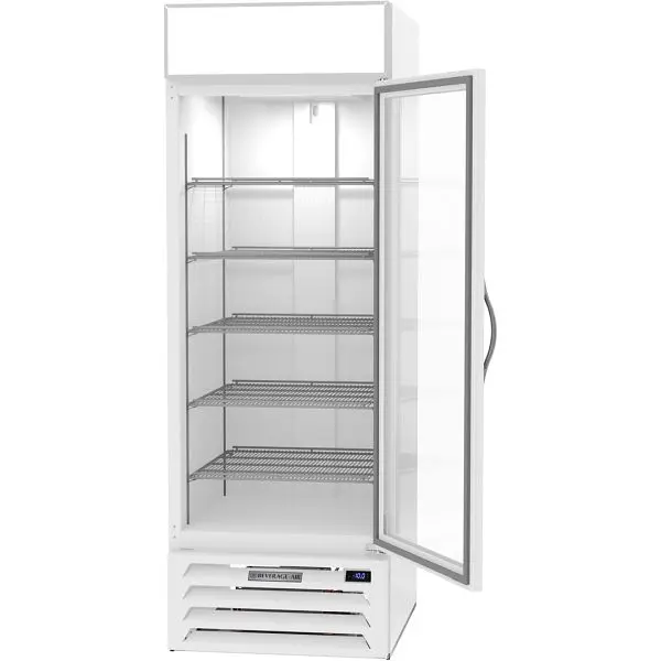 Beverage-Air Extended-Life MarketMax Freezer, White Hinged Single Glass Door, Exterior Dimensions: WxDxH: 27" x 33 35...