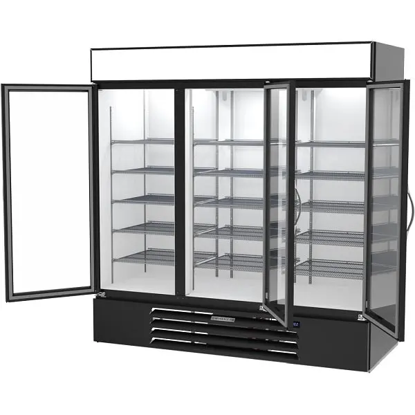 Beverage-Air Fortified MarketMax Freezer, Exterior Dimensions: WxDxH: 75” X 33 1/2” X 78", Finish: Jet Black, MMF...