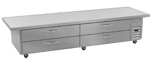 Beverage-Air High-Performance Chef Base Freezer, Four Drawer With Extended Top, Exterior Dimensions: WxDxH: 108" X 34 3/4” X 24 3/8”, WTFCS96HC-108