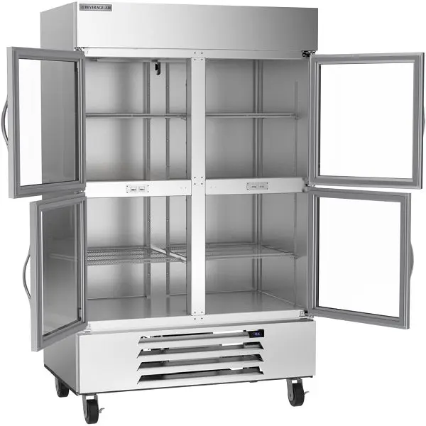 Beverage-Air Horizon Series Glass Door Bottom Mount Freezer, Exterior Dimensions: WxDxH: 52" X 33 3/4" X 84 1/4&...
