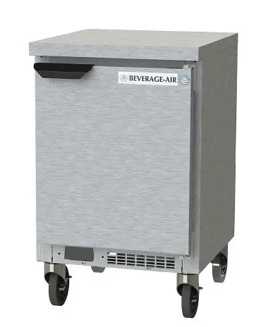 Beverage-Air Instant Shallow Depth Worktop Freezer, Solid Door Flat Top, Exterior Dimensions: WxDxH: 20" X 24 1/2” ...