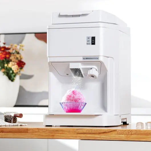 Costway 460W Snow Cone Maker Machine Shaver Adjustable, Cream, ES10136US-WH