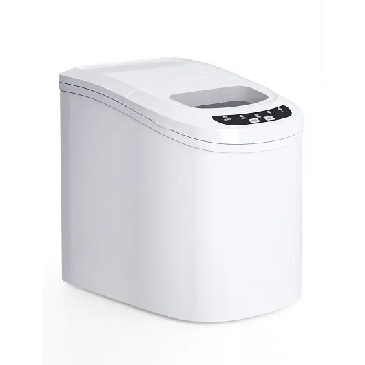 Costway High-Performance Mini Travel-friendly Space-saving Electric Ice Maker Machine, White, EP22769WH
