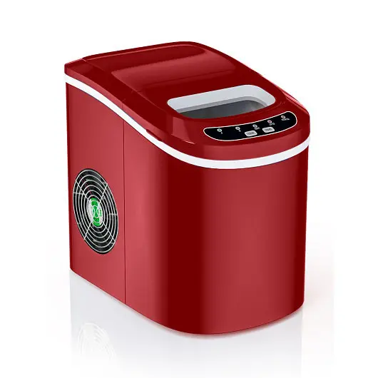 Costway Mini Travel-friendly Space-saving Electric Ice Maker Machine, Fire Red, EP22769RE