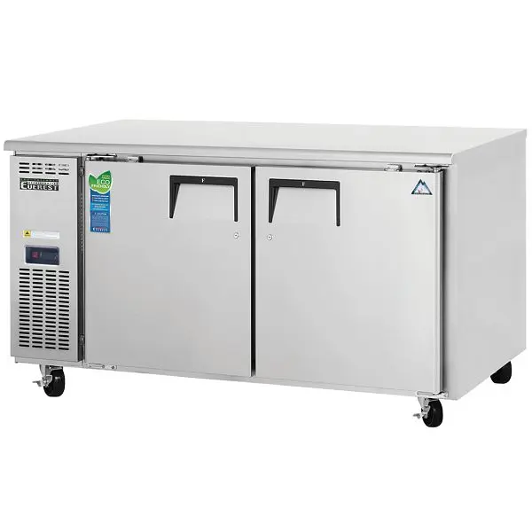 Everest Refrigeration 2 Door Undercounter Freezer side mounted, 59 1/2", ETWF2