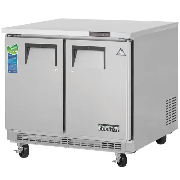 Everest Refrigeration 2 Door Undercounter Freezer support mounted, 35 1/2", ETBSF2