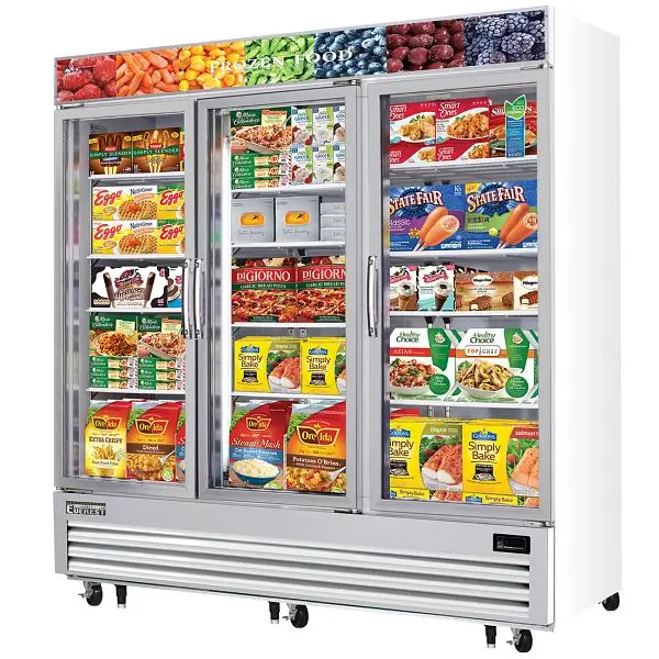 Everest Refrigeration 3 Glass Door Freezer, 69 cu ft, EMGF69