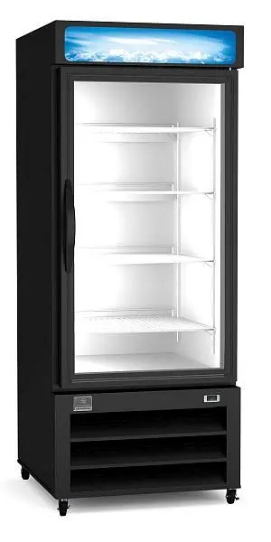 Kelvinator Commercial 1-glass door merchandiser freezer, black, 26 cubic feet, R290 refrigerant gas, -9°F, 738250
