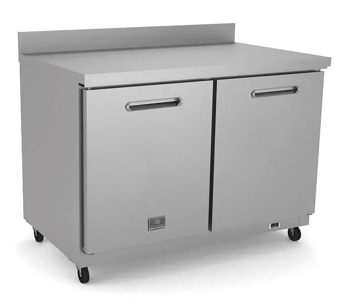 Kelvinator Commercial 2-door undercounter freezer worktop, 48", R290 refrigerant gas, -9°F, stainless steel, 738304