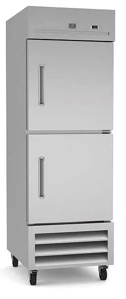Kelvinator Commercial 2-half door reach- freezer, stainless steel, 27 cubic feet, R290 refrigerant gas, -9°F, 738285