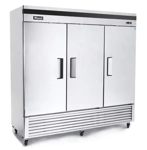 Migali 3 Door Reach- Freezer, 81.9"x31.5"x83.2" (WxDxH), All natural, R290, Lift Gate included, C-3FB-HC+LG