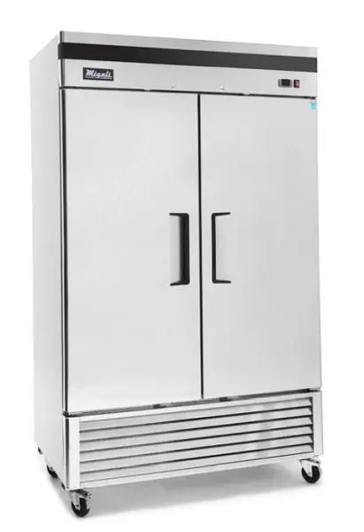 Migali Extended-Life 2 Door Reach- Freezer, 54.4"x31.5"x83.2" (WxDxH), All natural, R290, Lift Gate include...