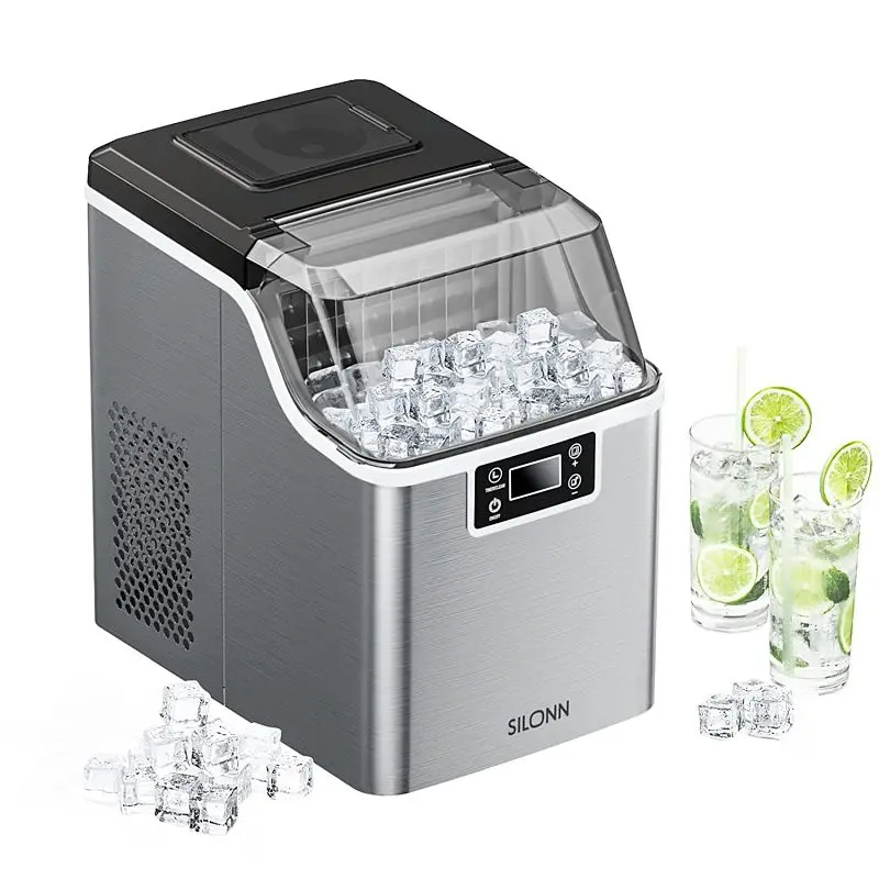 Silonn Countertop Cube Ice Maker, 45 Lbs, SLIM02