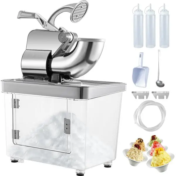 VEVOR 110V Commercial Ice Crusher 440 lbs/h, Pure White, SBJ300XTDWT000001V1