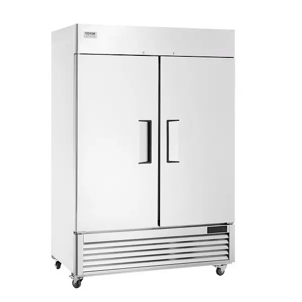 VEVOR Certified-Safe Commercial Freezer 44.21 Cu.ft, Reach 54.4" W Upright Freezer 2 Doors, LSSYLJMCLDSMFA7TMV1