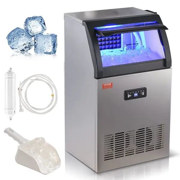VEVOR Commercial Ice Maker, 120lbs/24H, QSYYTSFBZBJQYEJ7CV1