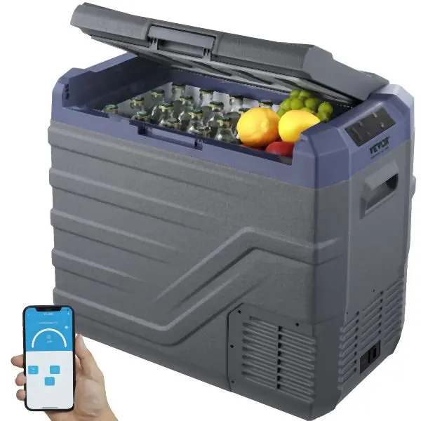 VEVOR Modern Travel-friendly Car Refrigerator Freezer Compressor 45 L Single Zone Car Home, WLCZBXX50LDQE4XSUV1