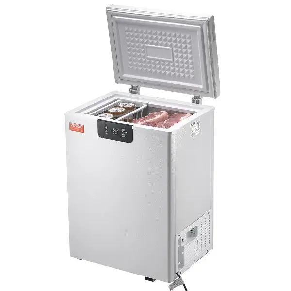 VEVOR Multi-Purpose Chest Freezer, 2.22 Cu.ft / 63 L Space-saving Deep Freezer, Off-White, JYLJBS222CFTVUO0PV1