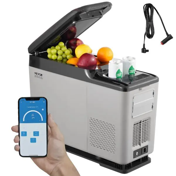 VEVOR Pro-Series Travel-friendly Car Refrigerator Freezer Compressor 15 L Single Zone, hold 20 Cans 330ml Cola, WLCZBXX15L...
