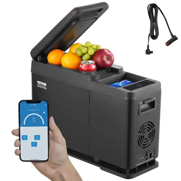 VEVOR Serrated Travel-friendly Car Refrigerator Freezer Compressor 8 L Single Zone Car Home, WLCZBXX8LDMLJPM0YV9