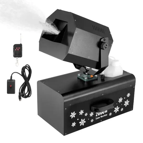 VEVOR Snow Machine 2000W Wireless Remote Swing Snow Making Machine Holiday, XHJXP2000WYTSXJ5SV5