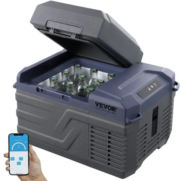 VEVOR Travel-friendly Car Refrigerator Freezer Compressor 12 L Single Zone Car Home, WLCZBXX12LDQFHT0EV1