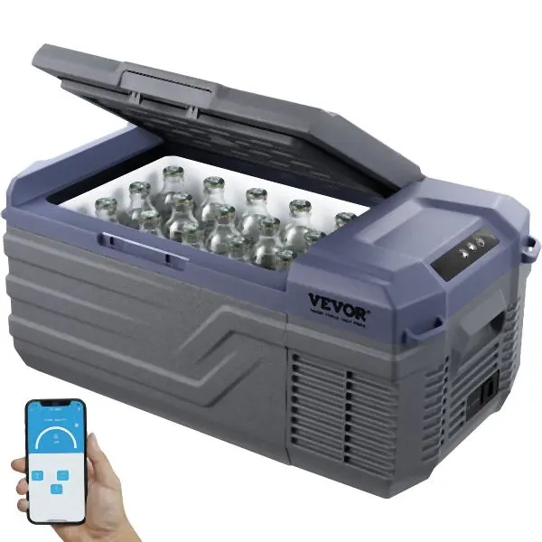 VEVOR Travel-friendly Car Refrigerator Freezer Compressor 15 L Single Zone, hold 17 Cans 330ml Cola, WLCZBXX15LDQPFDXKV1