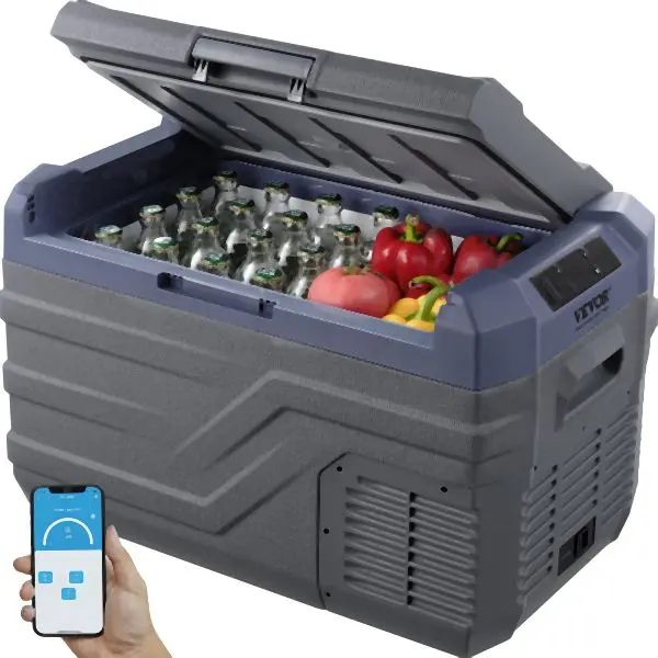 VEVOR Travel-friendly Car Refrigerator Freezer Compressor 30 L Single Zone, hold 40 Cans 330ml Cola, WLCZBXX30LDQ654QSV1