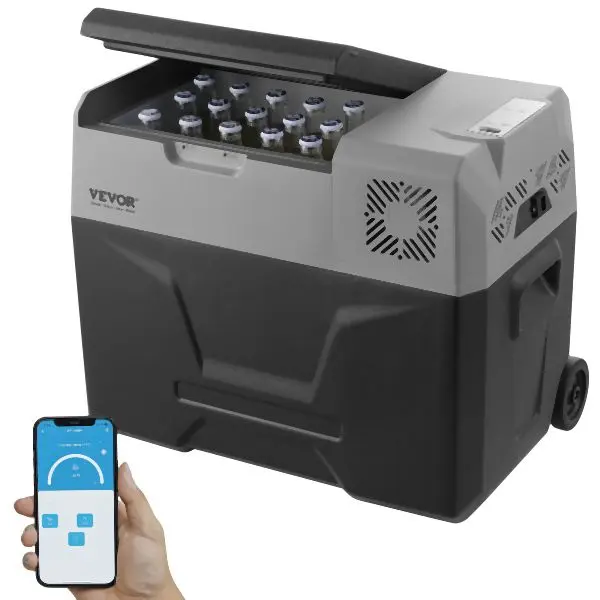 VEVOR Travel-friendly Car Refrigerator Freezer Compressor 40 L Single Zone Car Home, GLCZBXX40LDMS50JCV1