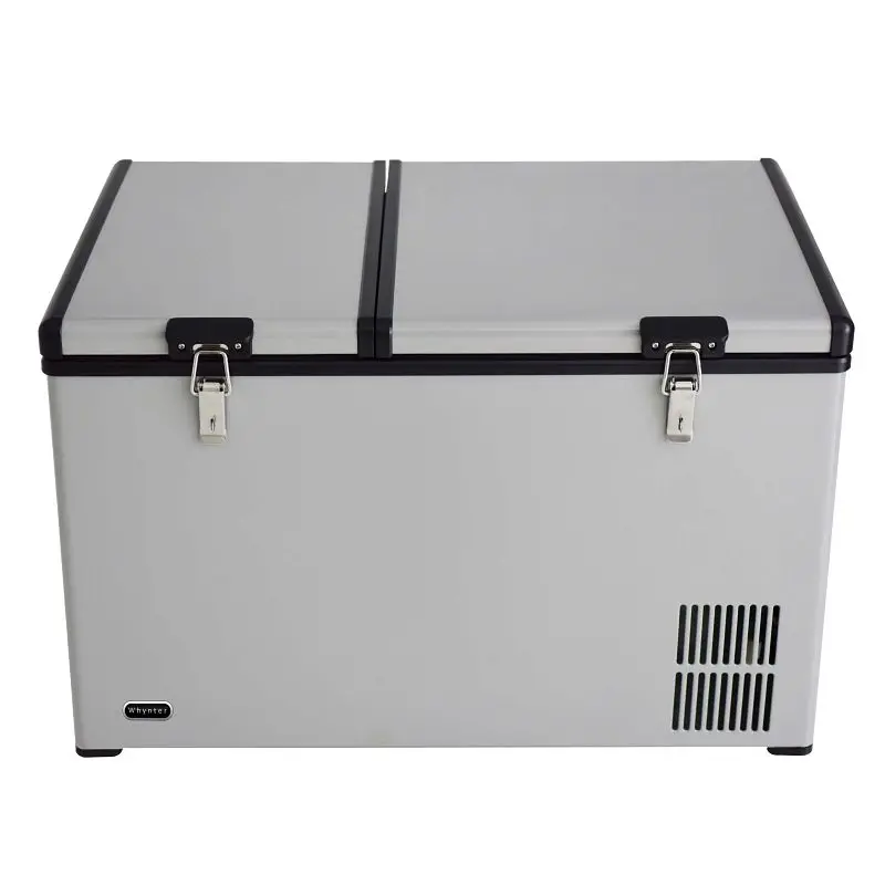 Whynter Dual Zone Travel-friendly Fridge/Freezer 12V Option and Wheels, 90 Quart, FM-901DZ