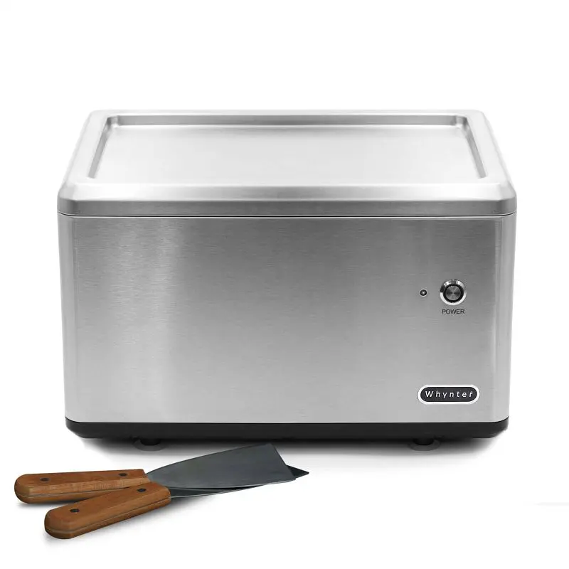 Whynter Efficient Travel-friendly Instant Ice Cream Maker Frozen Pan Roller Stainless Steel, ICR-300SS