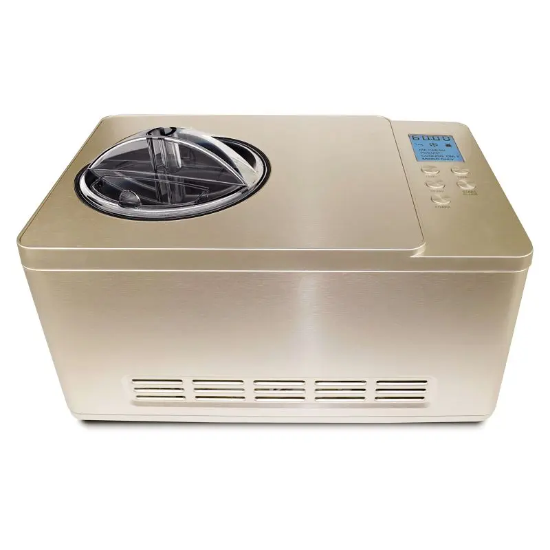 Whynter Ice Cream Maker, 2 Quart Capacity Stainless Steel Bowl & Yogurt Function Champagne Gold, ICM-220CGY
