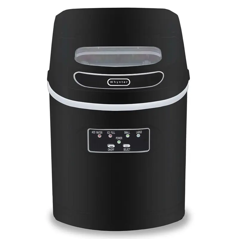Whynter Space-saving Travel-friendly Ice Maker 27 lb capacity, Matte Black, IMC-270MB